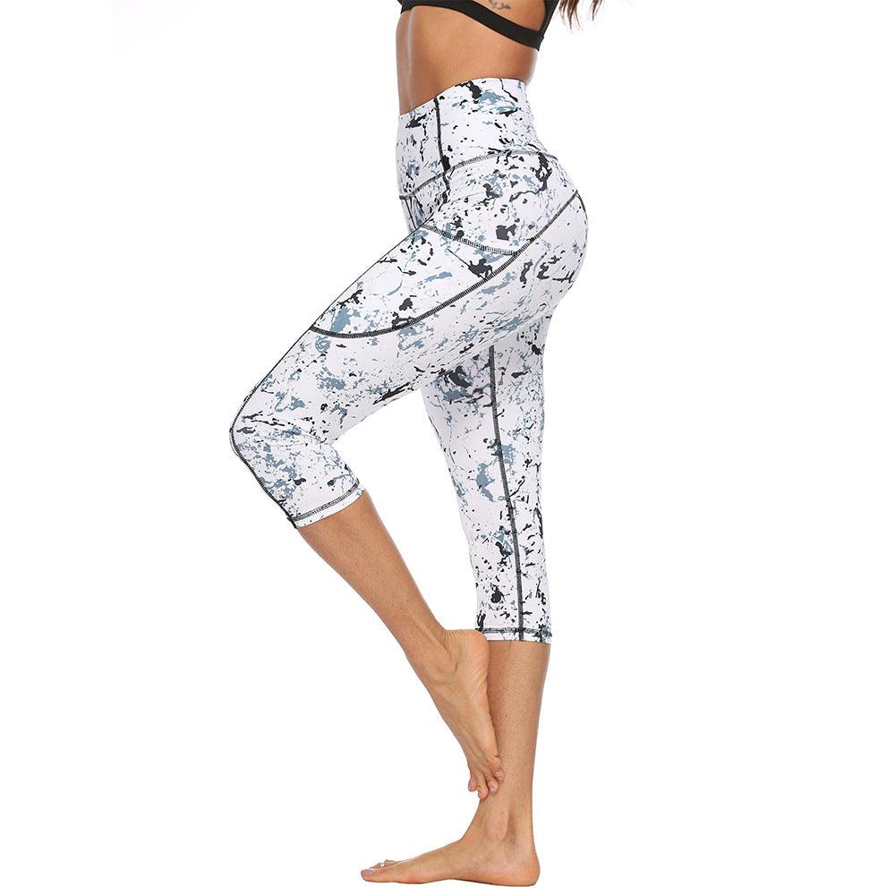 Marble Digital Print Yoga Pants - Raee-Industries