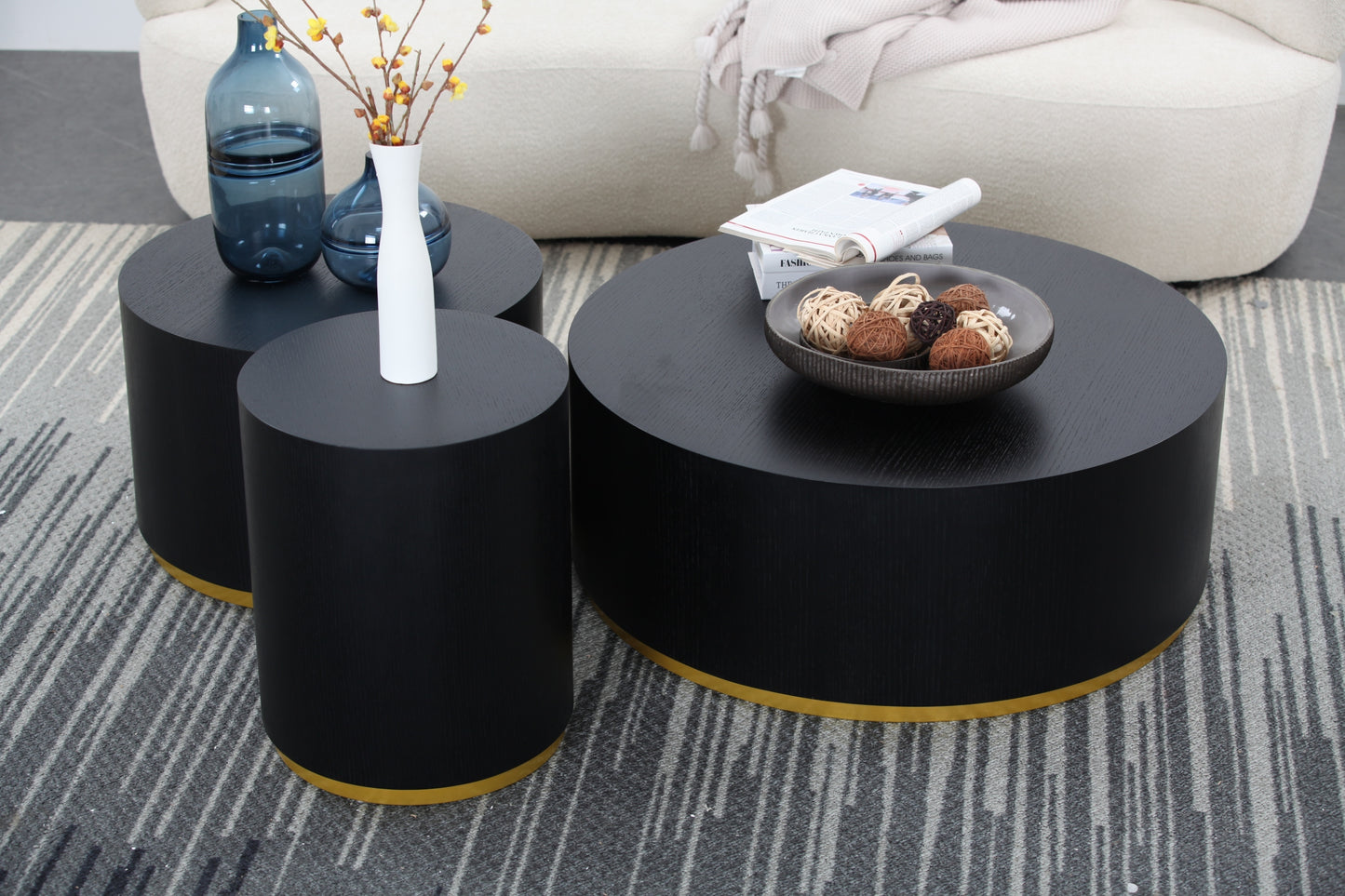 Round Coffee Table side Table for Living Room Fully Assembled