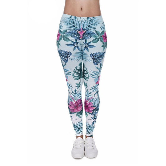 Tortoise back leaf floral cropped pants - Raee-Industries