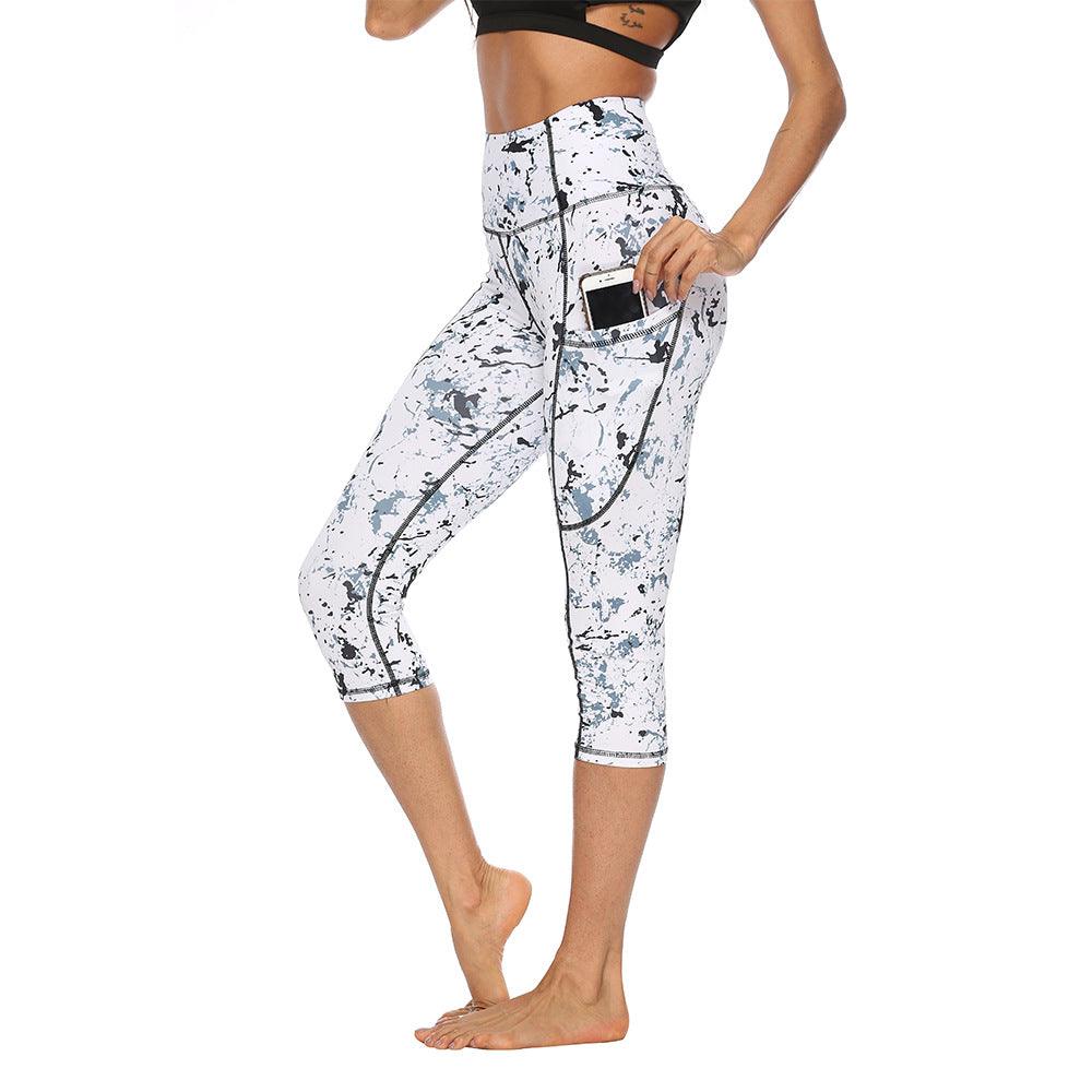 Marble Digital Print Yoga Pants - Raee-Industries