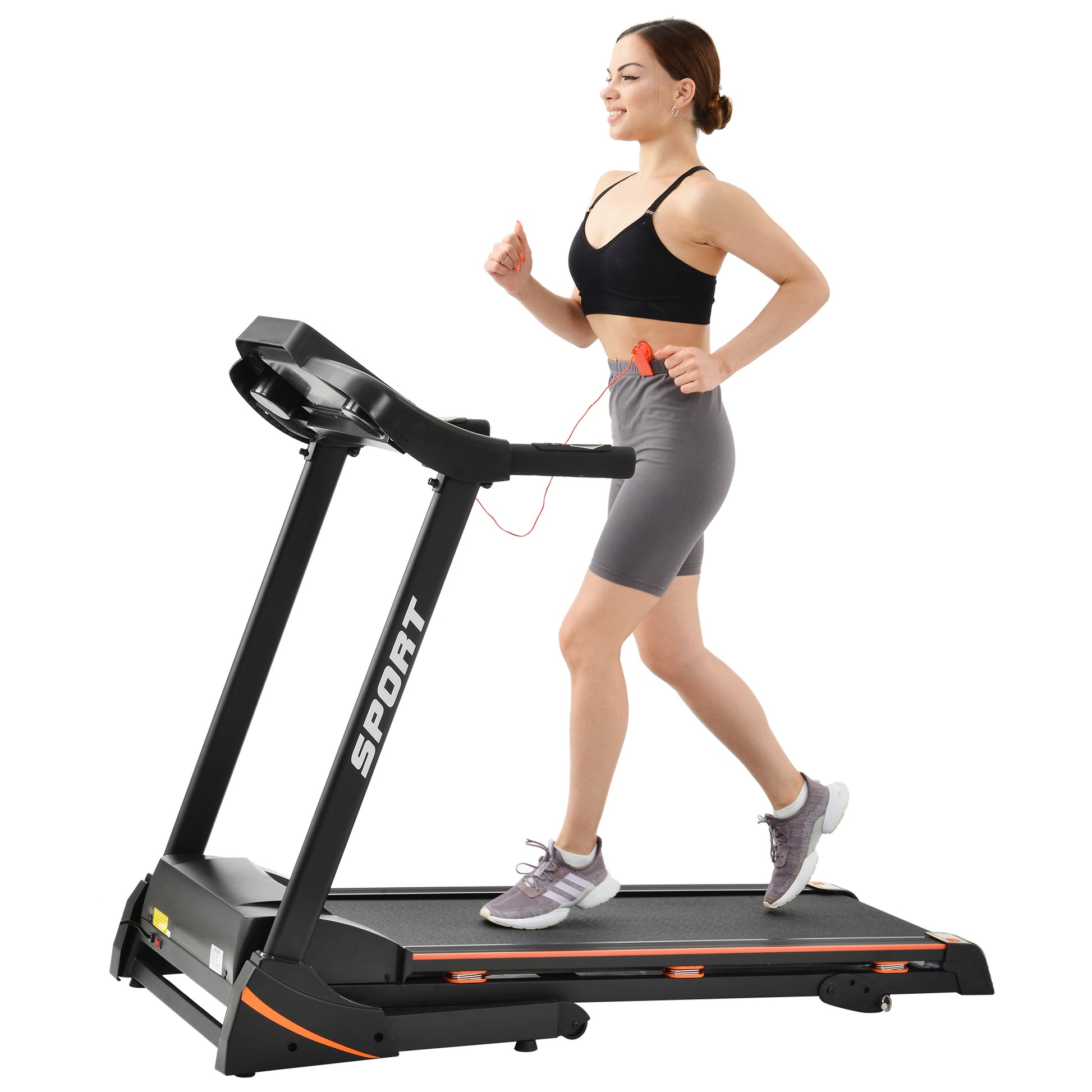 Folding treadmill machine for fitness. Raee Industries