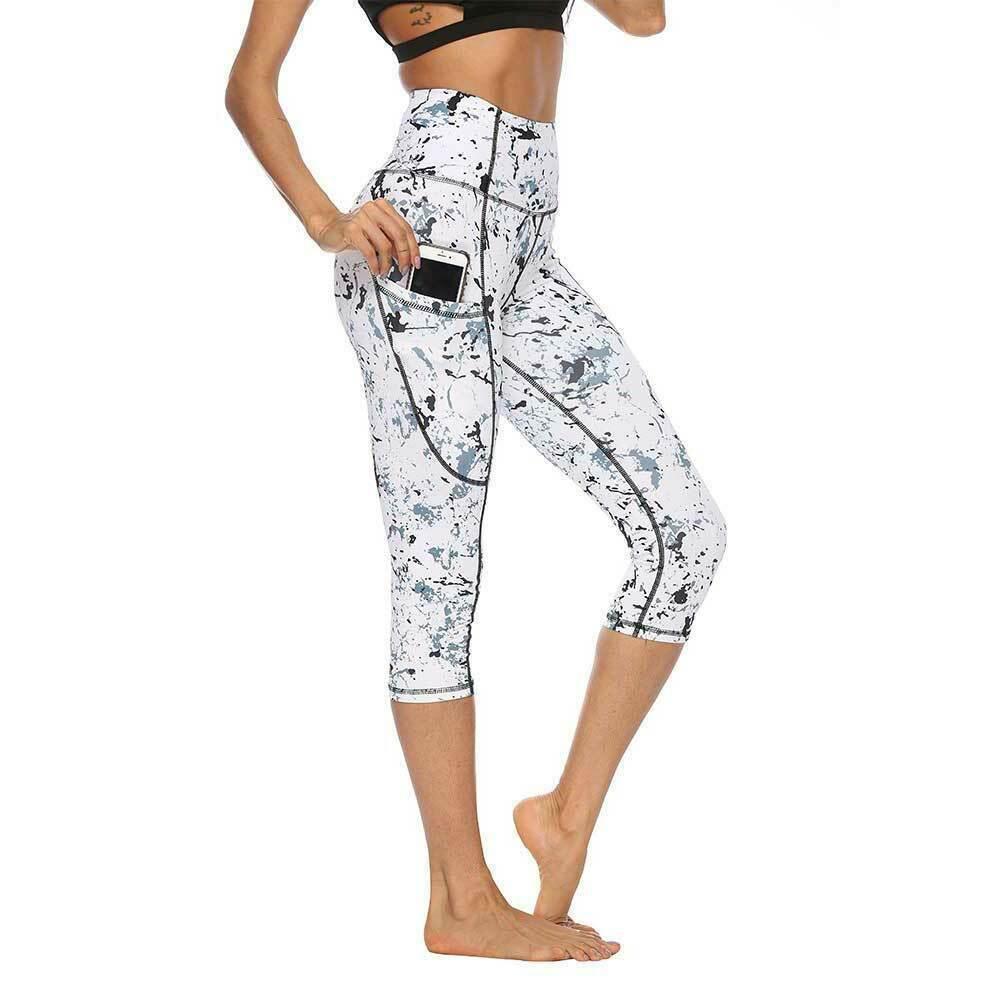 Marble Digital Print Yoga Pants - Raee-Industries