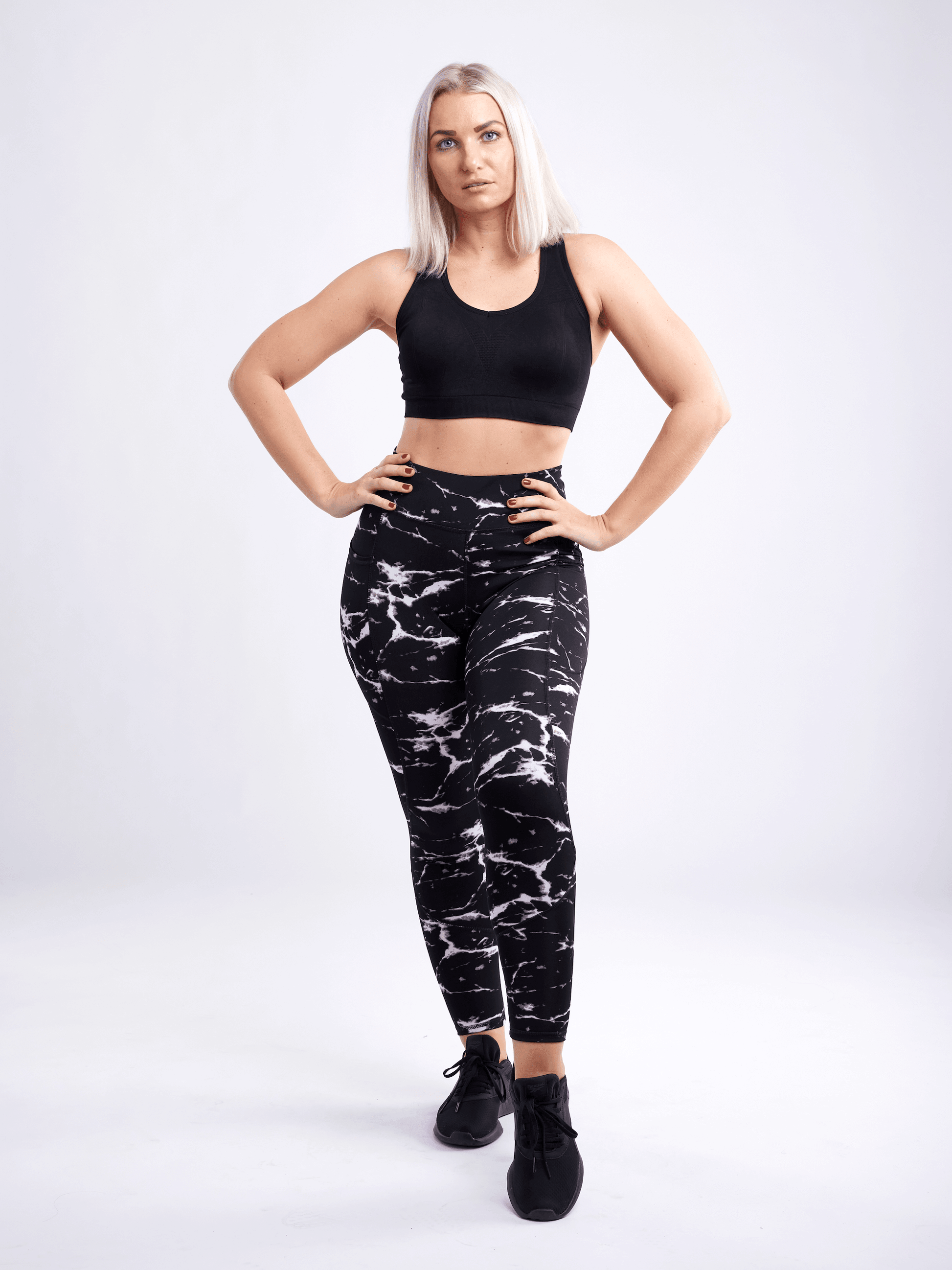 High-Waisted Classic Gym Leggings with Side Pockets - Raee-Industries