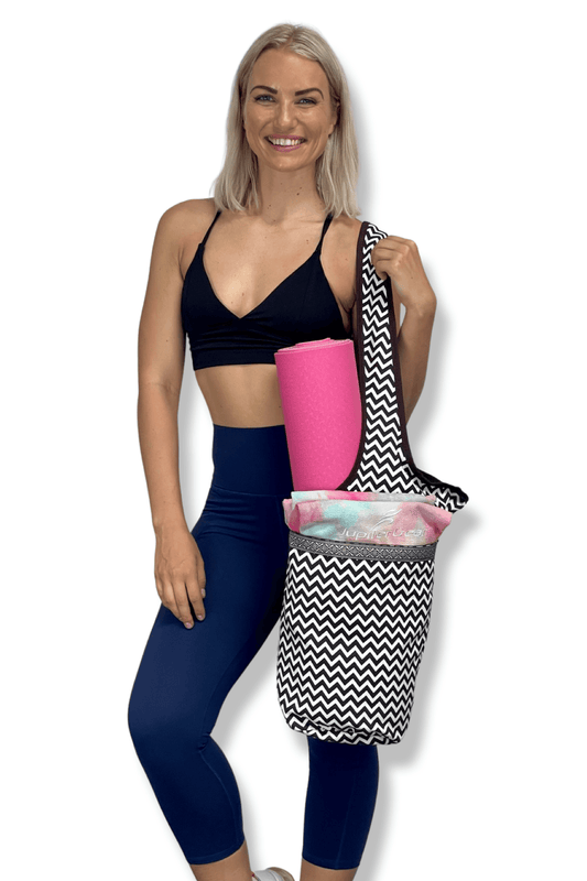 Yoga Mat Carrying Tote Bag with Large Pockets