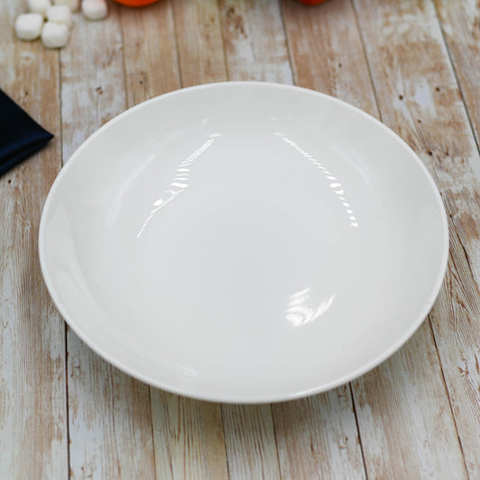 White Round Deep Plate 10" inch | 25.5 Cm