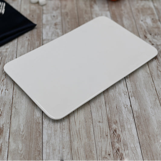 White Rectangle Flat Platter 12" inch X 7.5" inch| 30 X 19 Cm