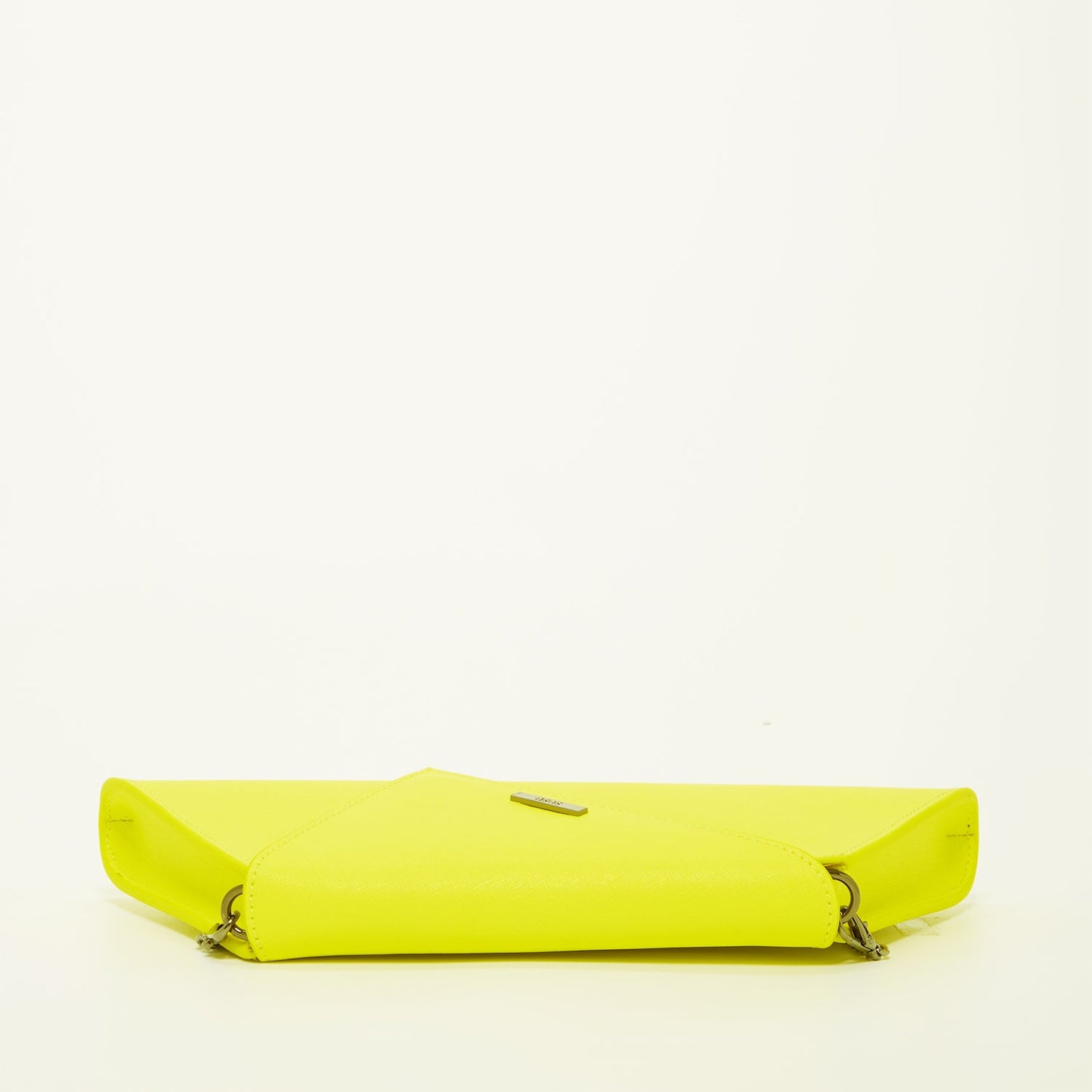 Angelica Electric Yellow Leather Clutch Purse