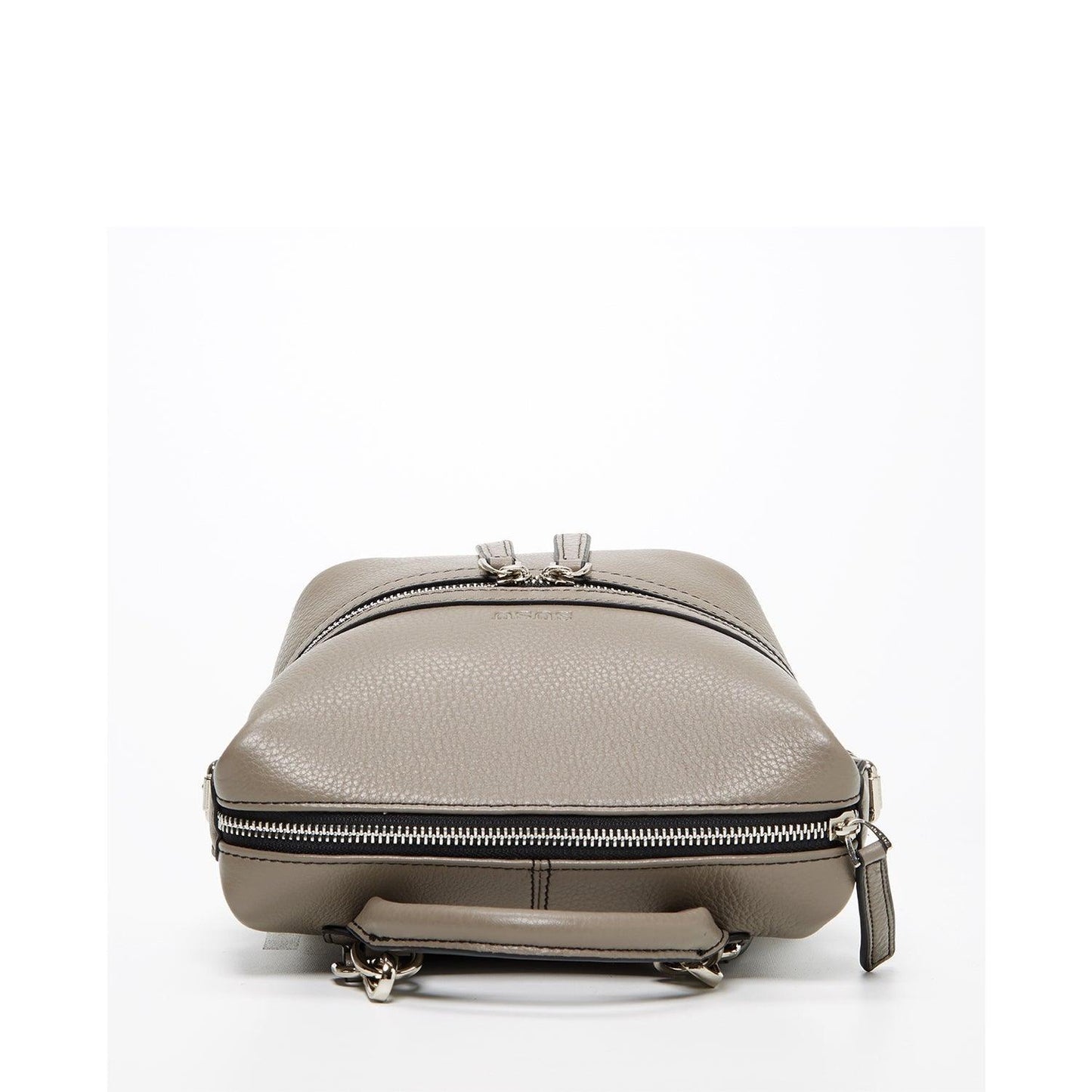 Ashley Small Gray Leather Backpack Purse - Raee-Industries