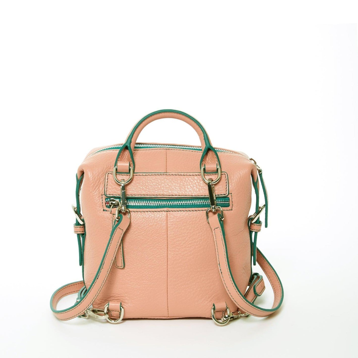 Ashley Small Pink Leather Backpack Purse - Raee-Industries