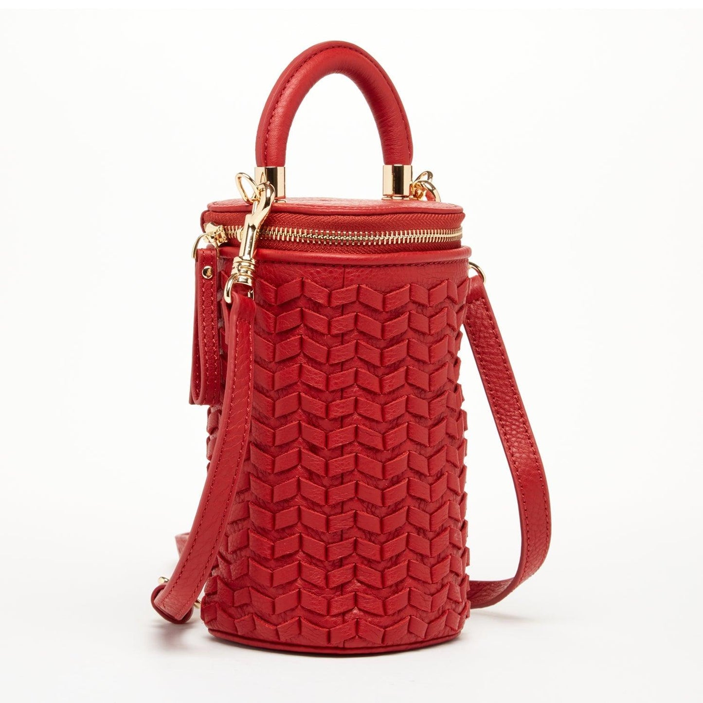 Elsa Small Leather Crossbody Bag Red - Raee-Industries