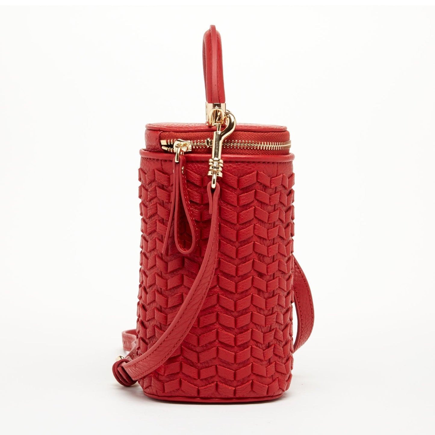 Elsa Small Leather Crossbody Bag Red - Raee-Industries