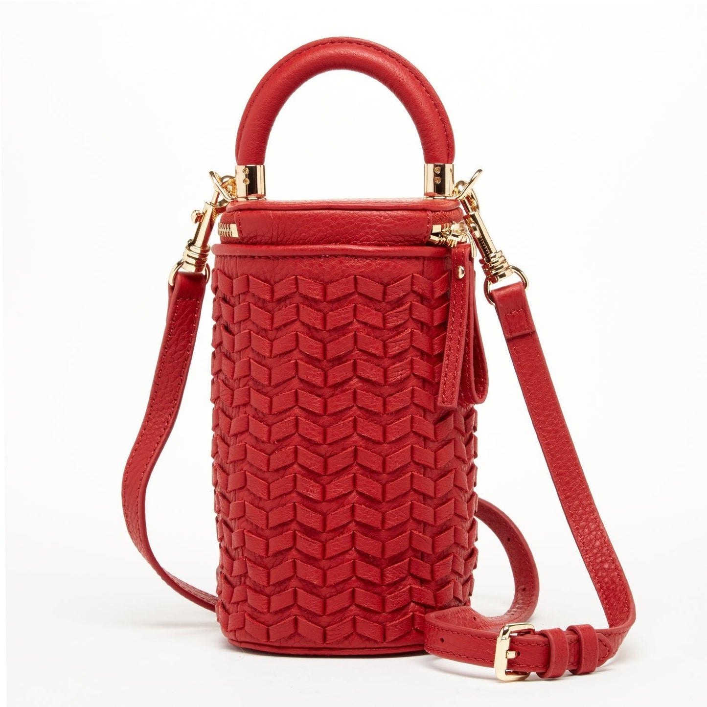 Elsa Small Leather Crossbody Bag Red - Raee-Industries