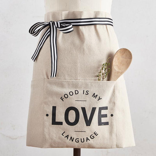 Food Is My Love Language Waist Apron | Flour Sack Apron