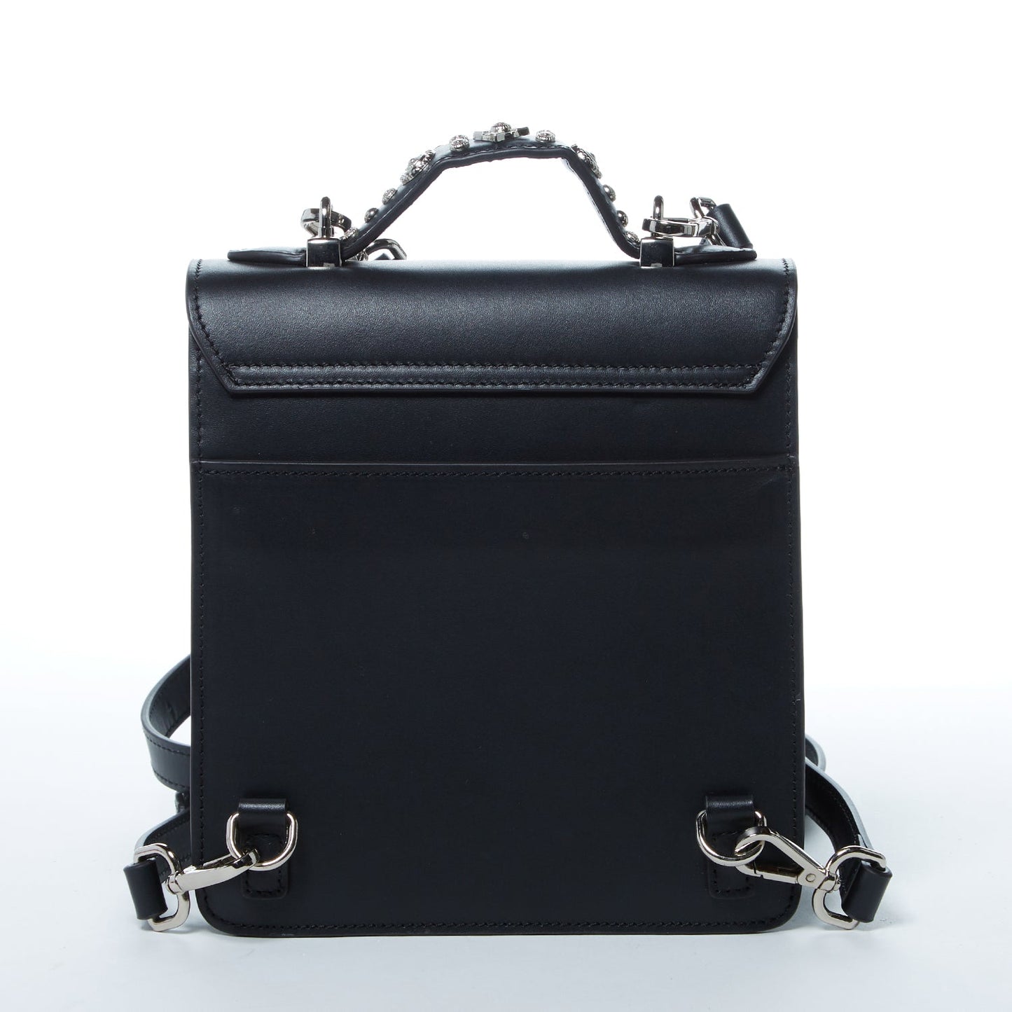 The Hollywood Backpack Purse Leather Black