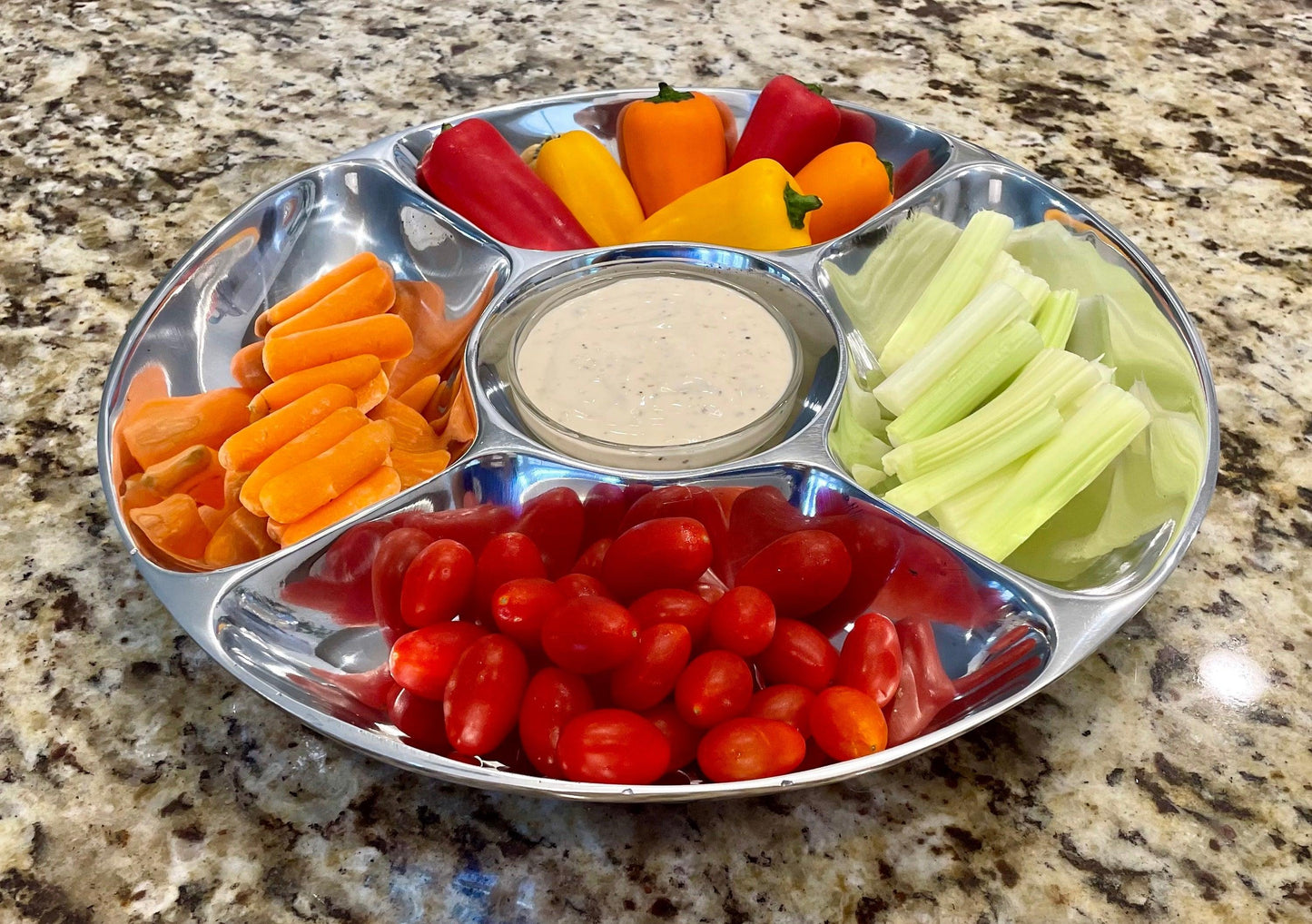 5-Section Snack/Salsa Serving Platter - Raee-Industries