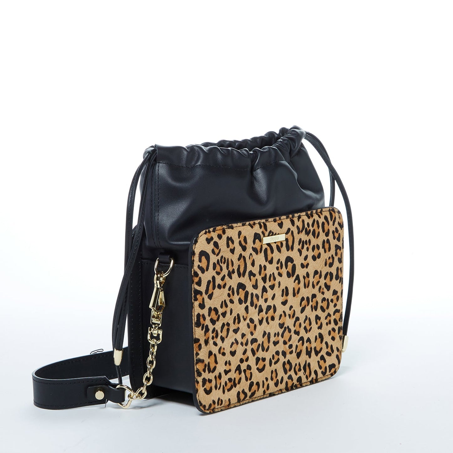 Patricia Black Leopard Leather Purse