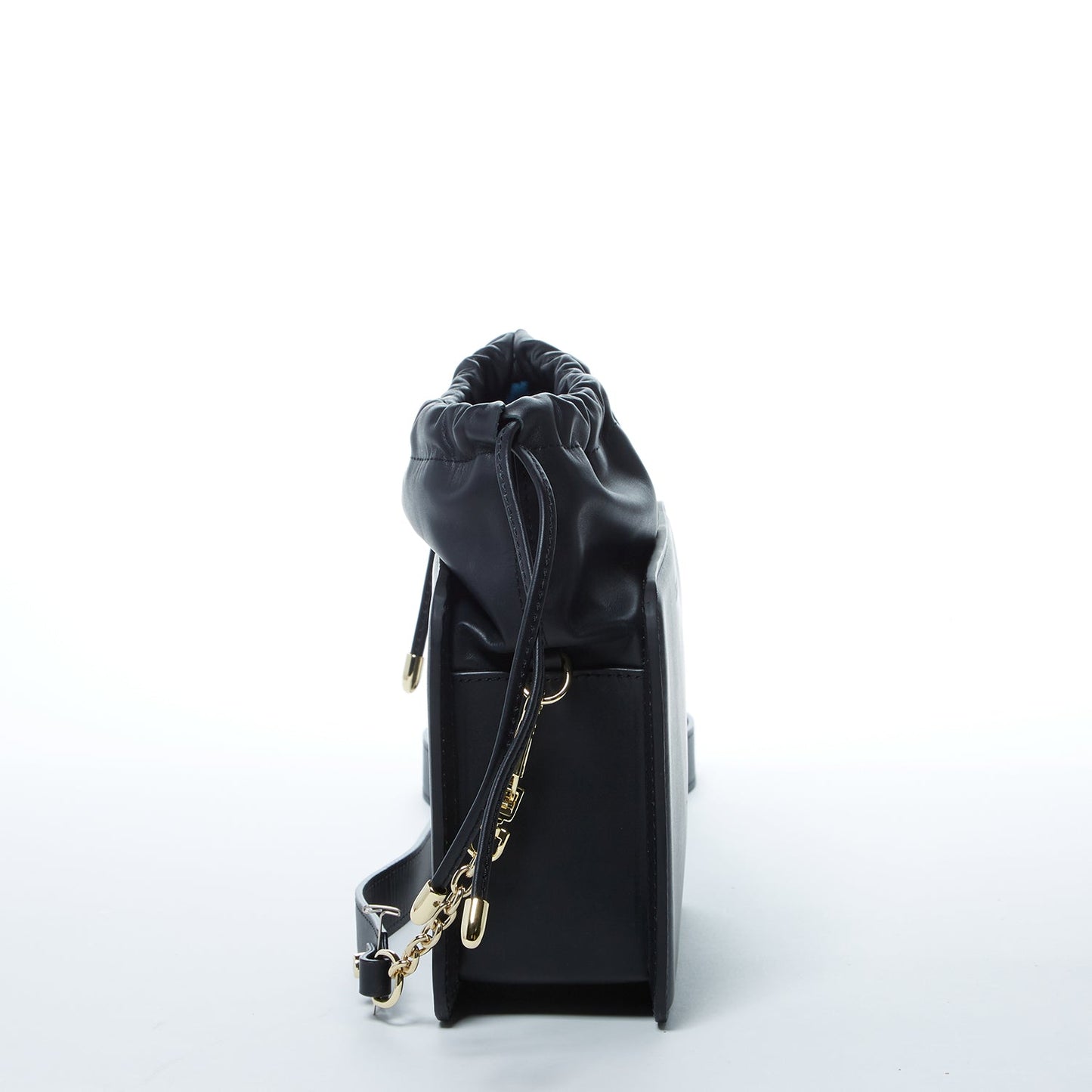 Patricia Black Leather Purse Drawstring