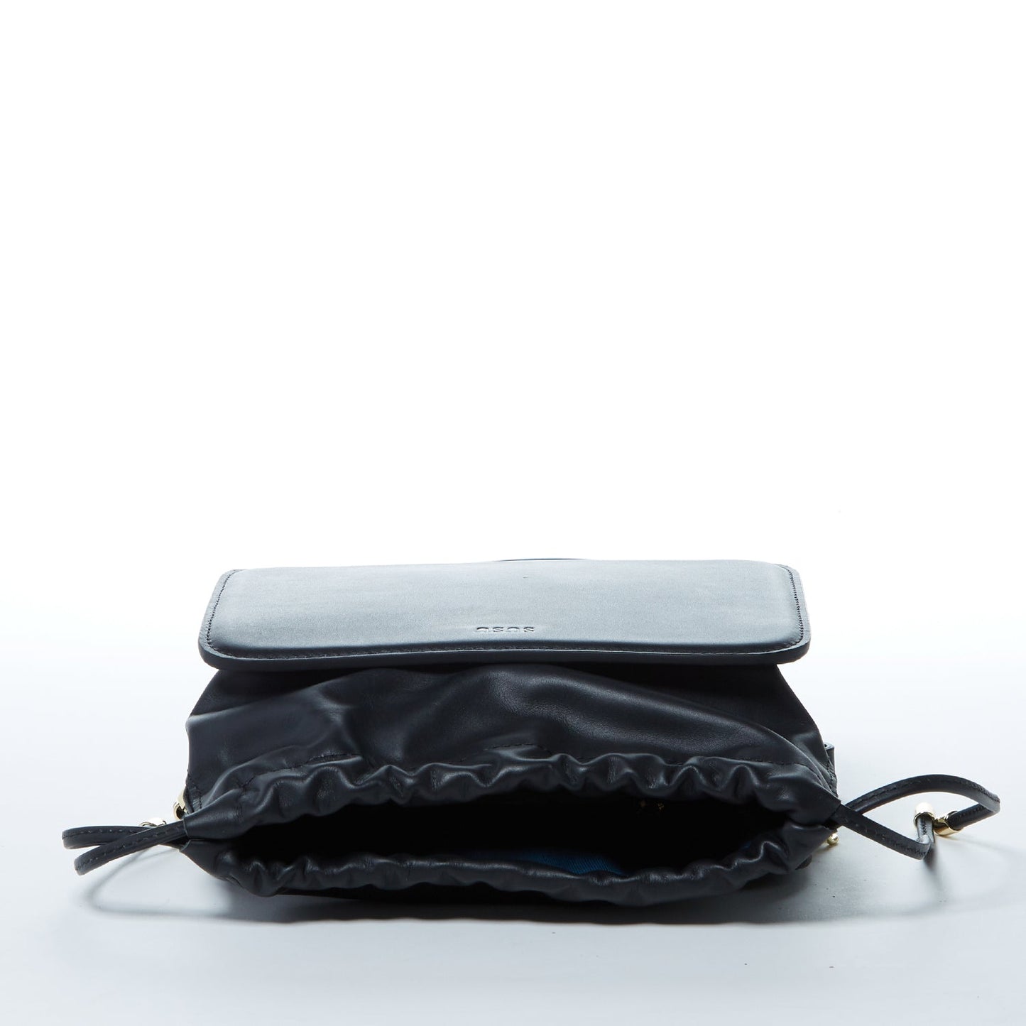 Patricia Black Leather Purse Drawstring