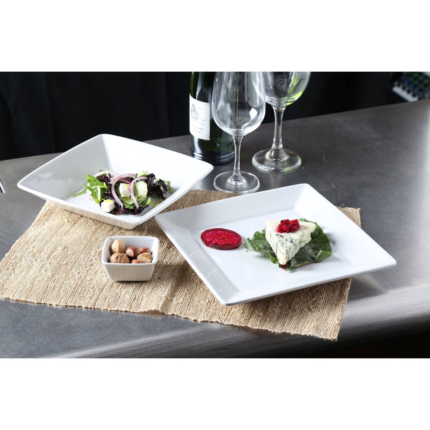 Santorini Square Plate Set