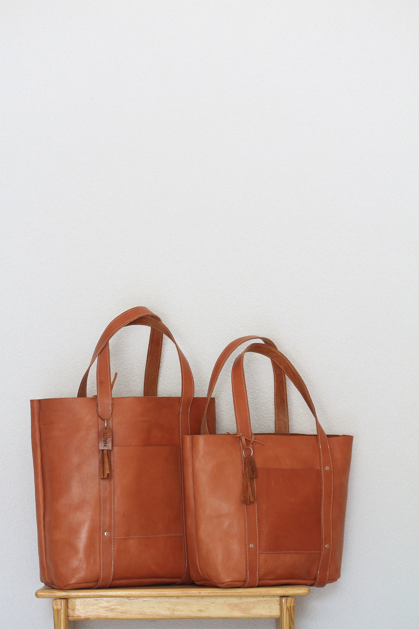 XL Raw Leather Tote