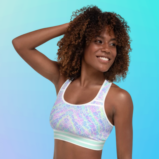 Nº7 - Women Racerback Sports Bra - High Impact Workout Gym Activewear Bra