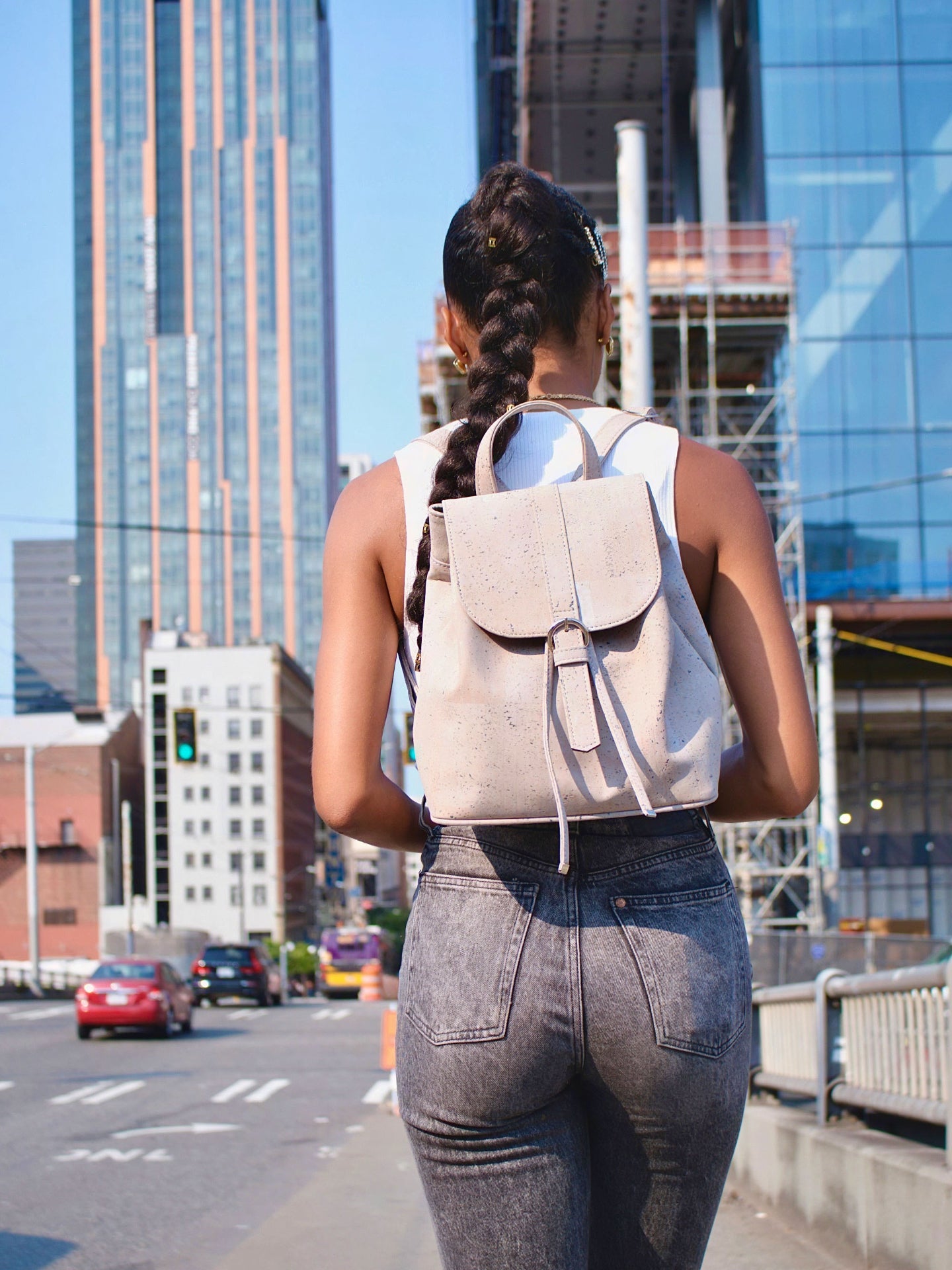 Cork Leather Signature Backpack