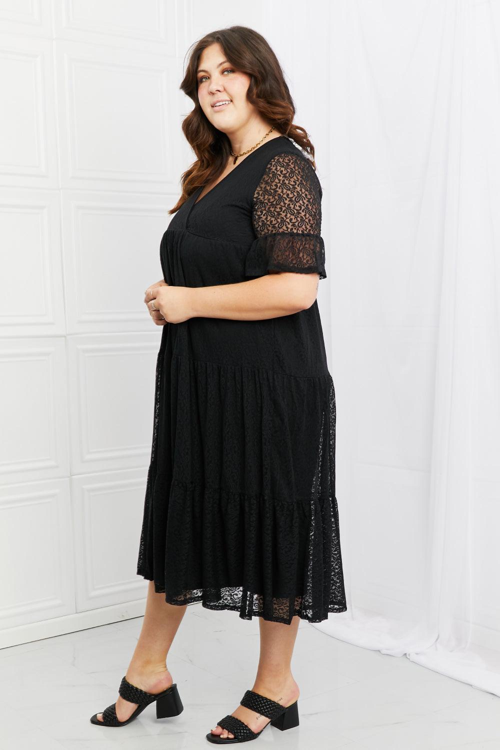 P & Rose Lovely Lace Full Size Tiered Dress - Raee-Industries