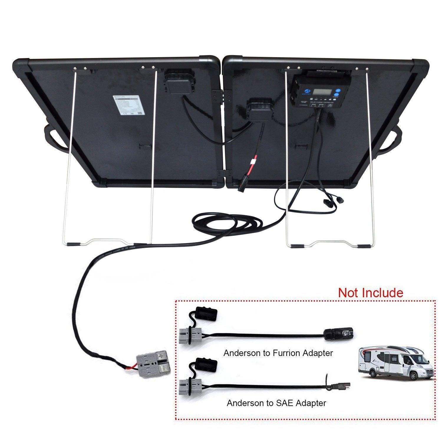 ACOPower Plk 120W Portable Solar Panel Kit, Lightweight Briefcase with 20A Charge Controller - Raee-Industries