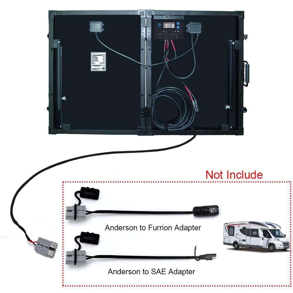 ACOPower 100w 12v Portable Solar Panel kit, Foldable Mono Suitcase, proteusX Waterproof 20A Charge Controller - Raee-Industries