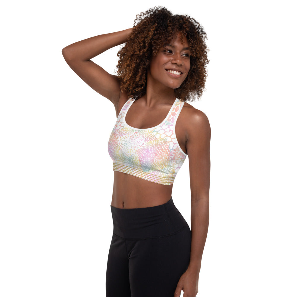 Happy Jungle Nº4 - Women Racerback Sports Bra - High Impact Workout Gym Activewear Bra