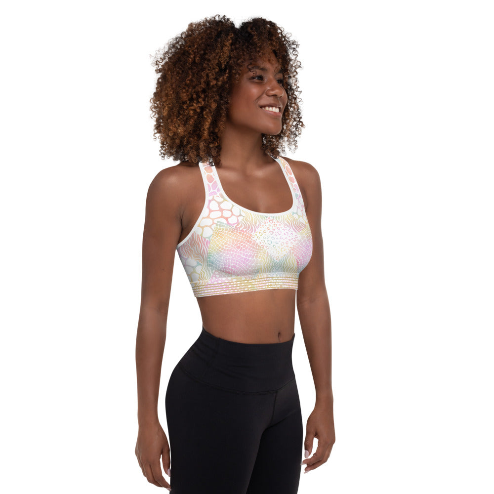 Happy Jungle Nº4 - Women Racerback Sports Bra - High Impact Workout Gym Activewear Bra