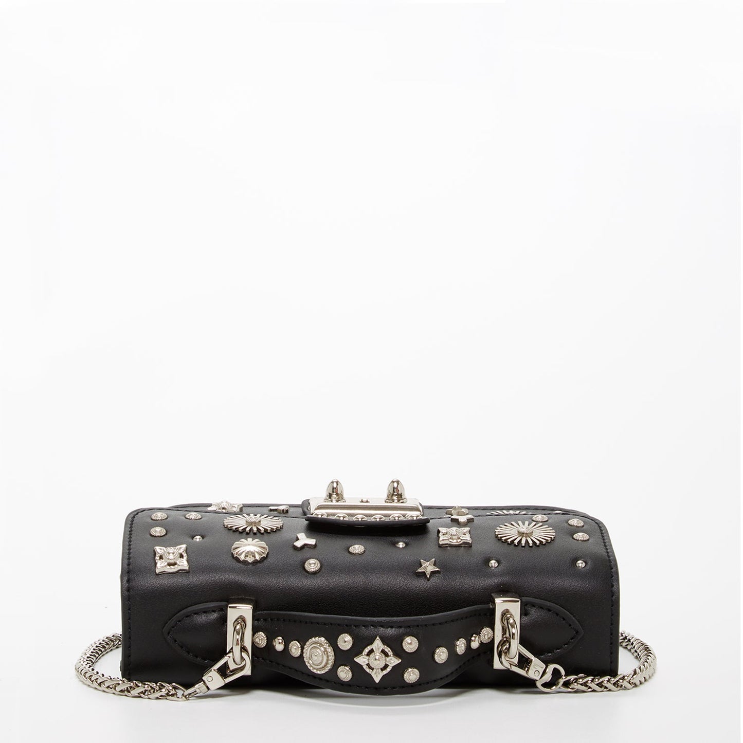 The Hollywood Studded Leather Crossbody Black