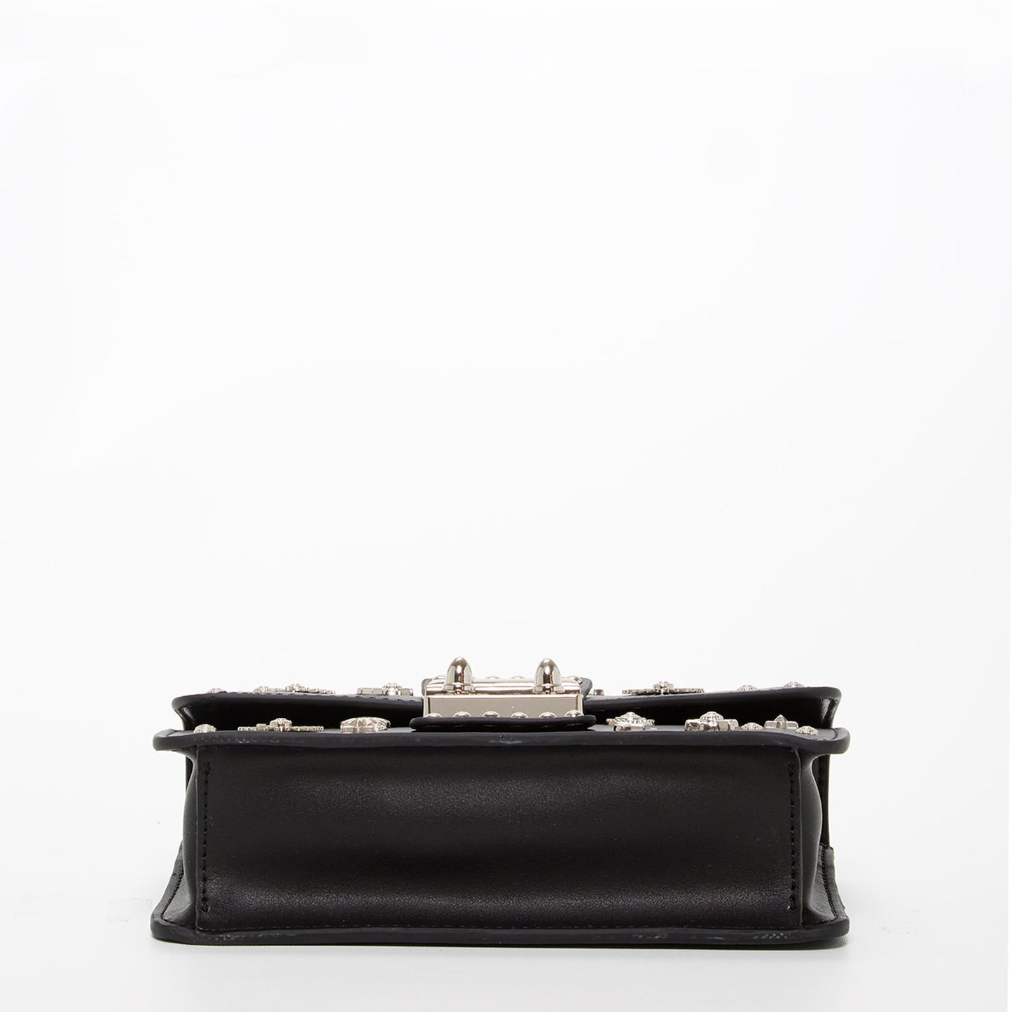 The Hollywood Studded Leather Crossbody Black