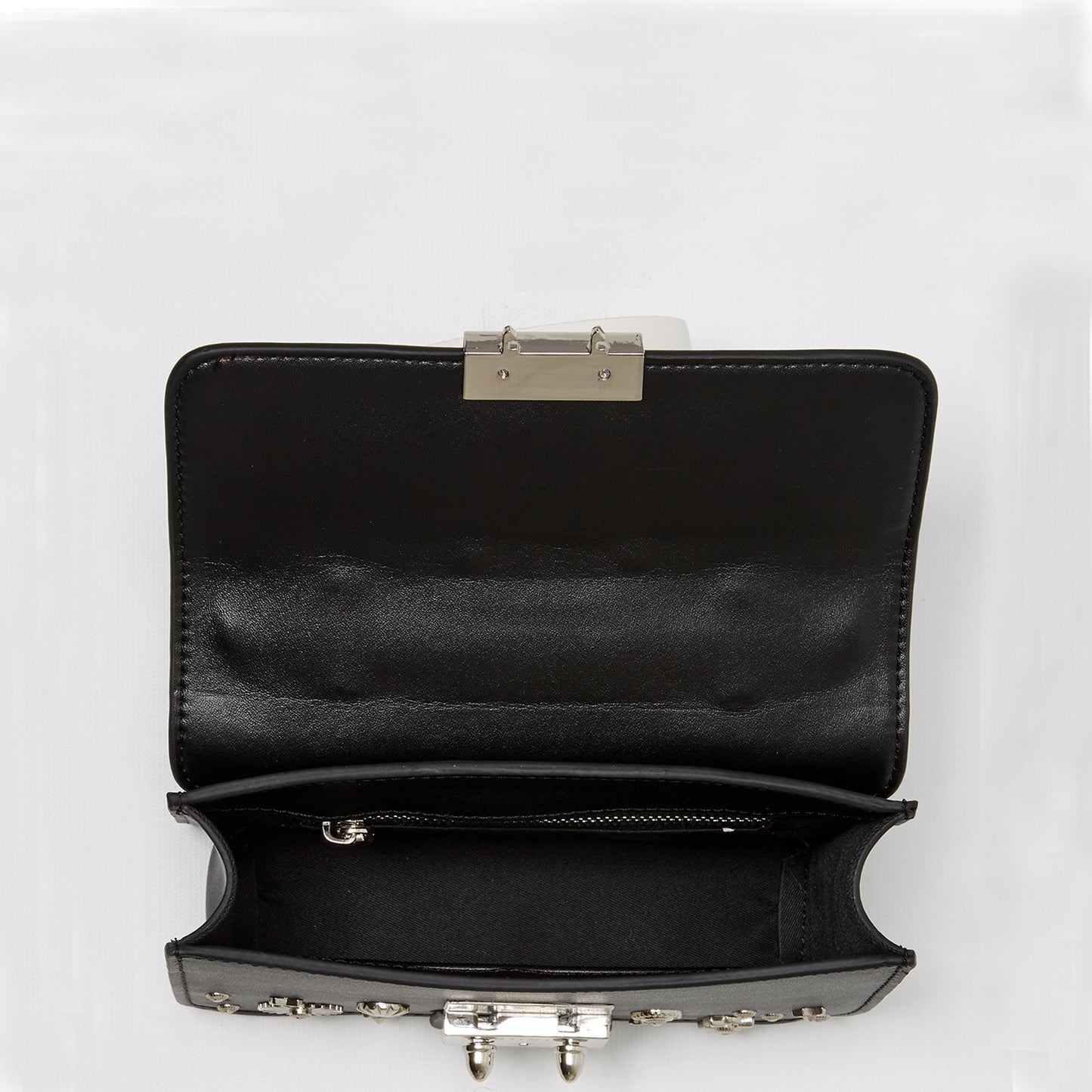 The Hollywood Studded Leather Crossbody Black