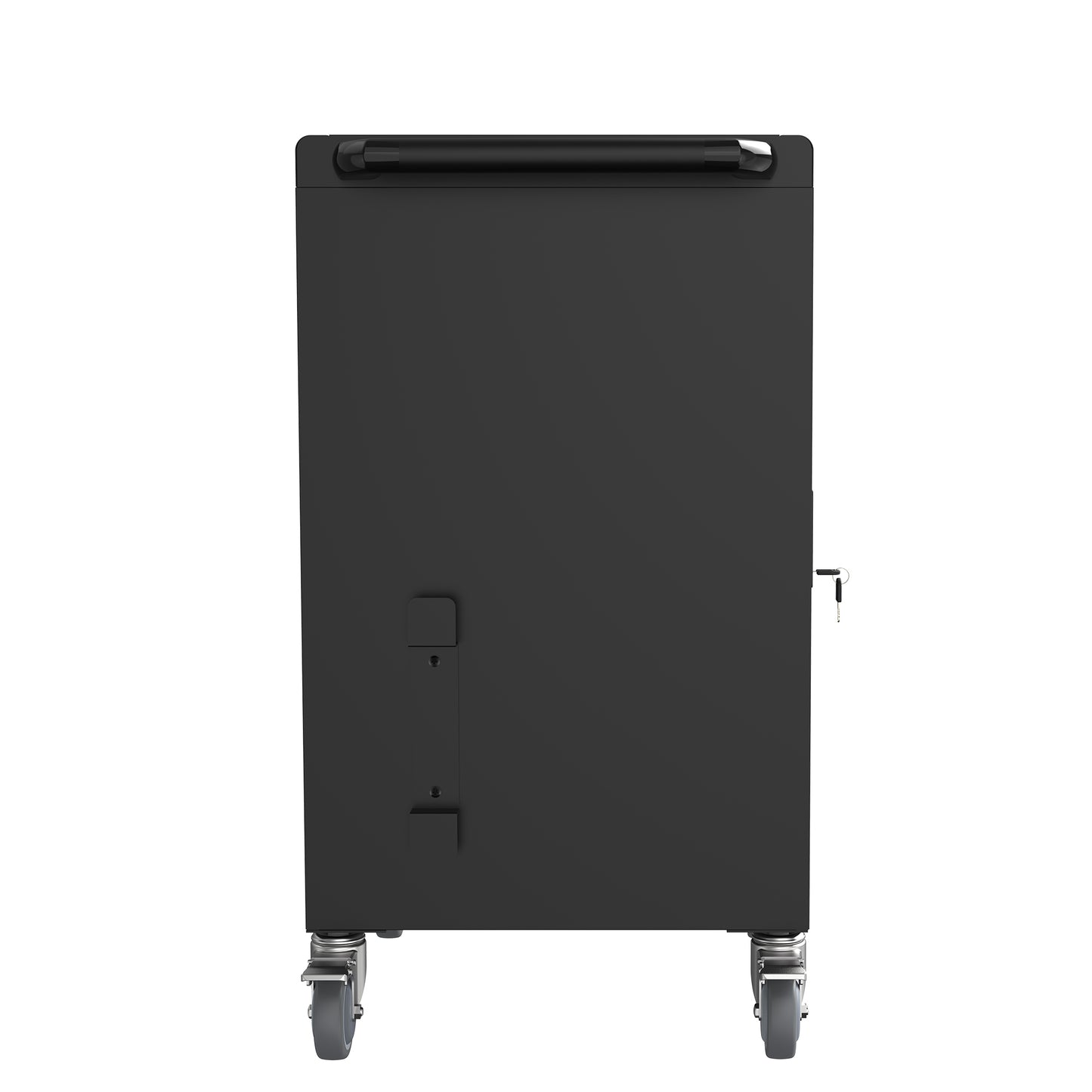 Mobile Charging Cart and Cabinet for Tablets Laptops 30-Device With Combination Lock（Black）)