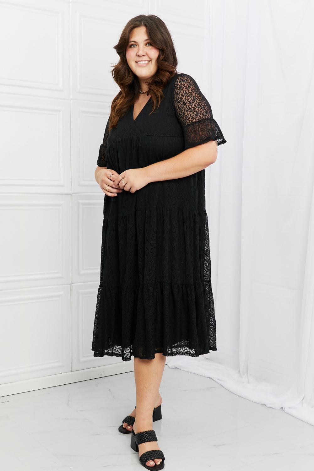 P & Rose Lovely Lace Full Size Tiered Dress - Raee-Industries