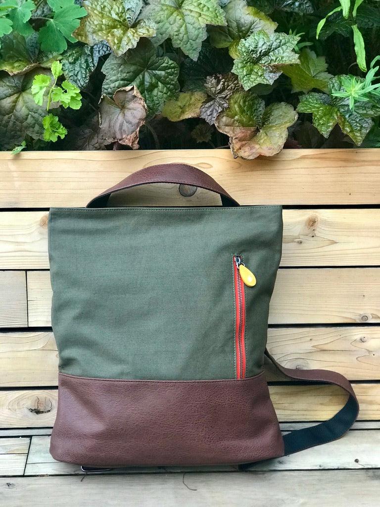 3-in-1 tote + backpack + crossbody - the ROCKAWAY - Raee-Industries