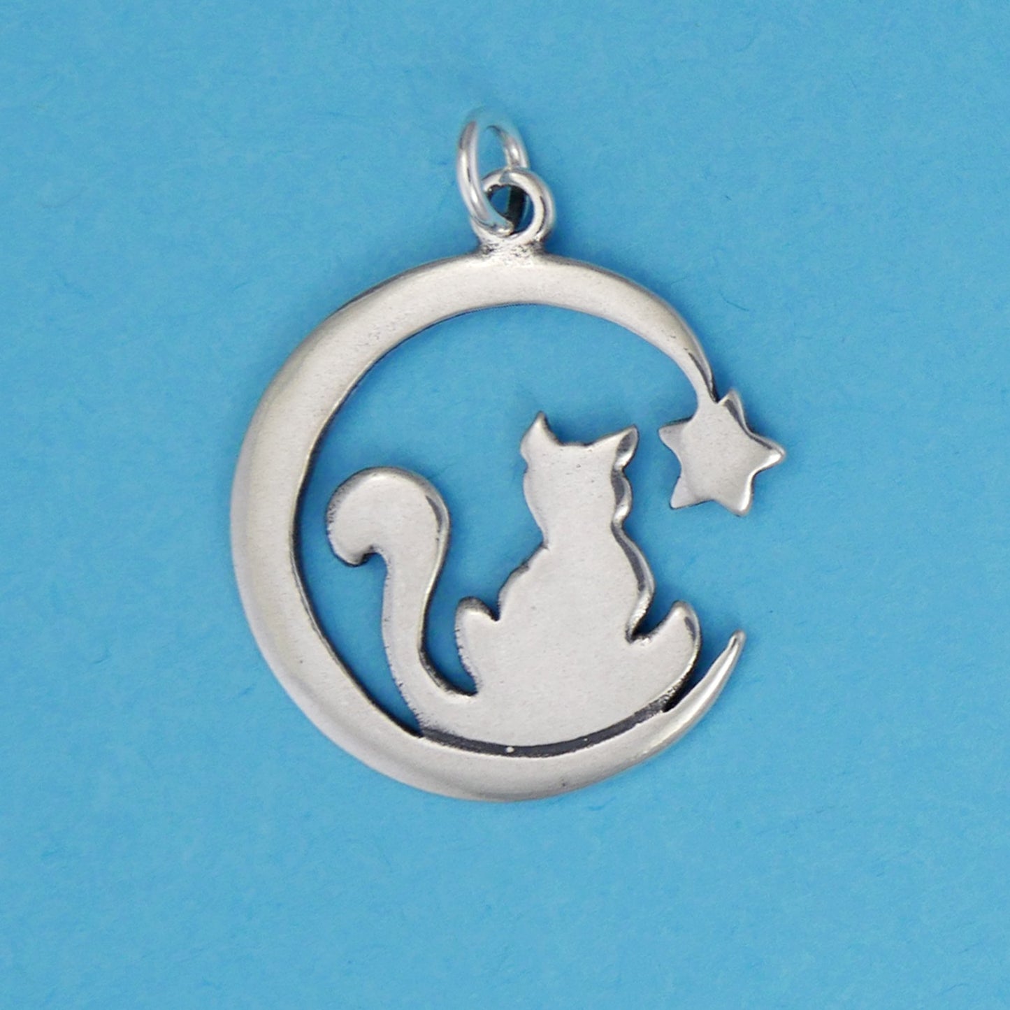 Cat And Moon Charm