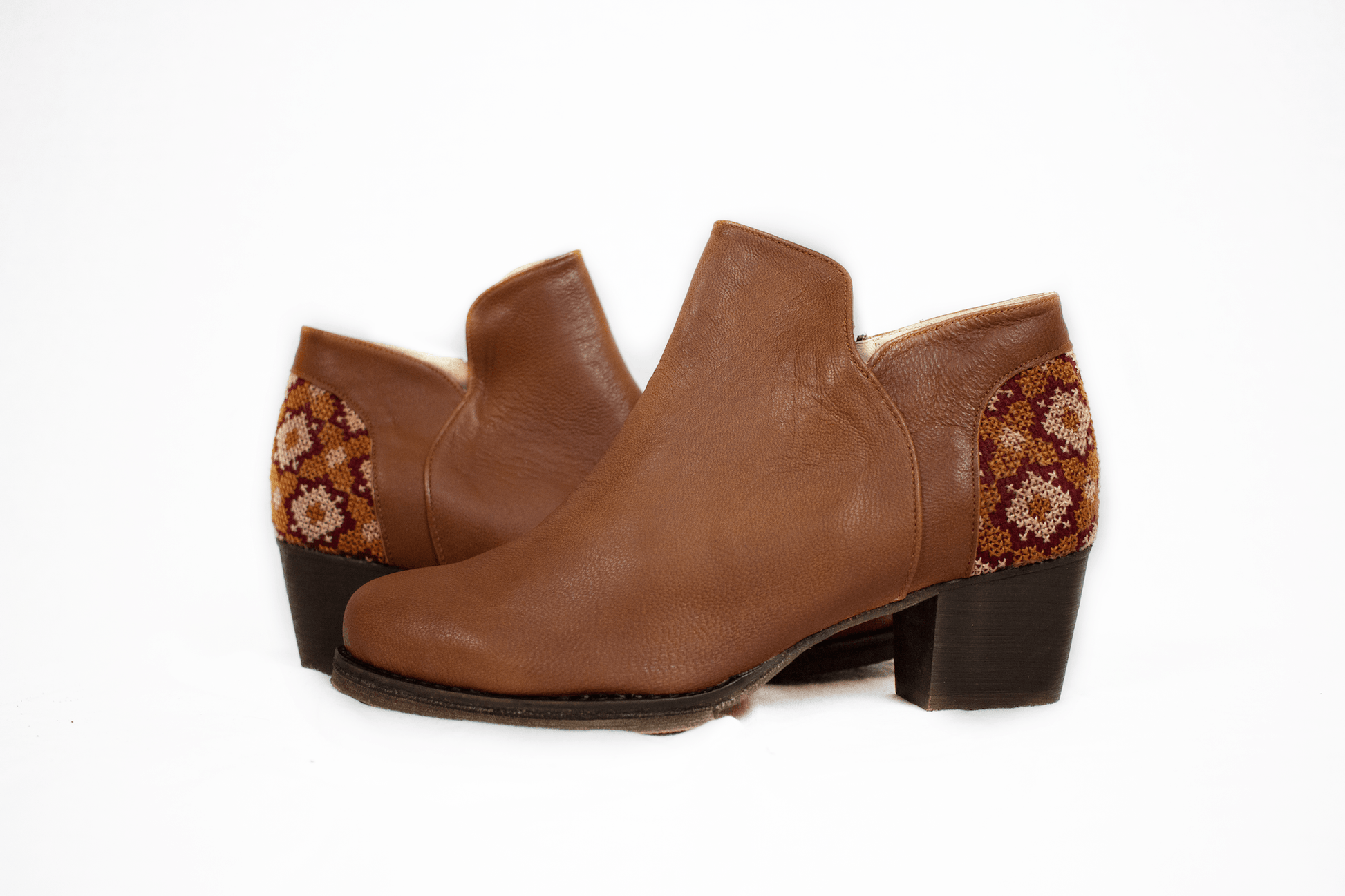 Flowers Ankle Boot - Brown - Raee-Industries