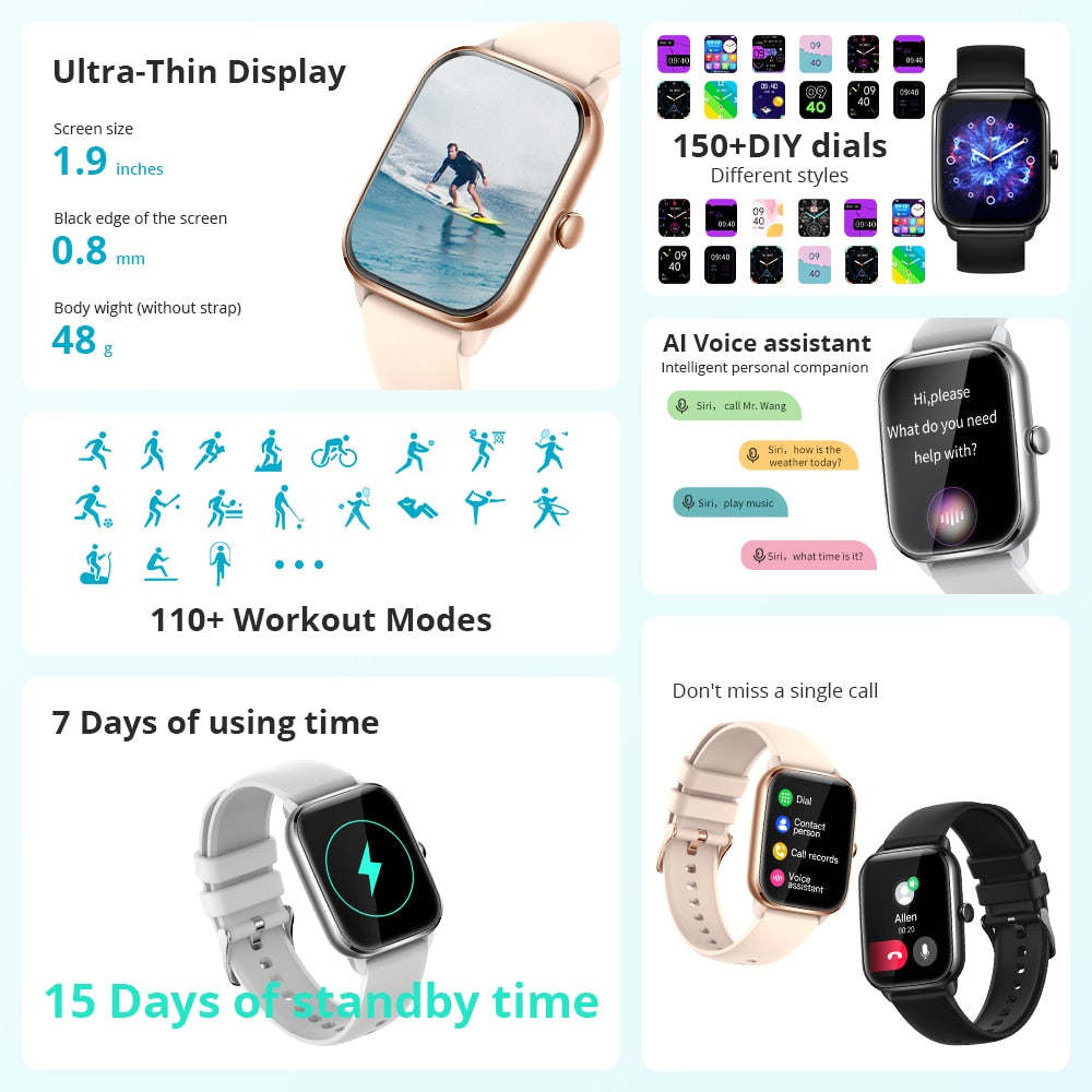 Waterproof, fitness tracker, Bluetooth smart watches.  Raee Industries