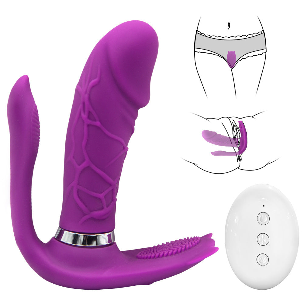 Adult Toy for Women Pleasure Licking Wearable Vibrator Smooth Flexible Silicone Wireless Remote Control Vibrating USB Rechargeable Massager for Woman Tshirt