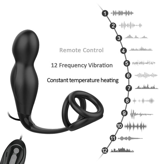 Prostate Massager MassagerRVibrating Prostatic Massagerr For Men Silicone Waterproof Wireless Remote Control Male Prostate Massager Wireless Remote Control USB Rechargeable Vibrator Masturbater Large