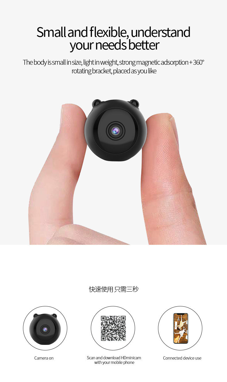 Mini, portable home or outdoor security camera. Raee-Industries.