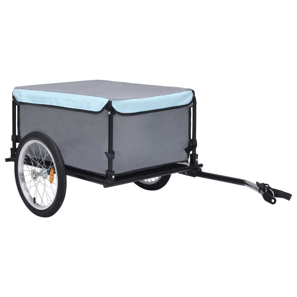 Bike Cargo Trailer Black and Blue 143.3 lb