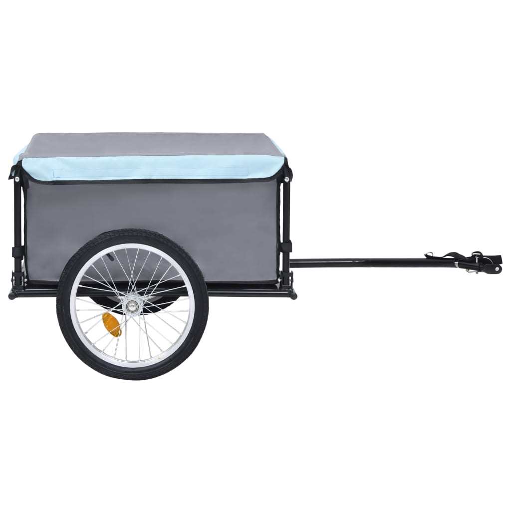 Bike Cargo Trailer Black and Blue 143.3 lb