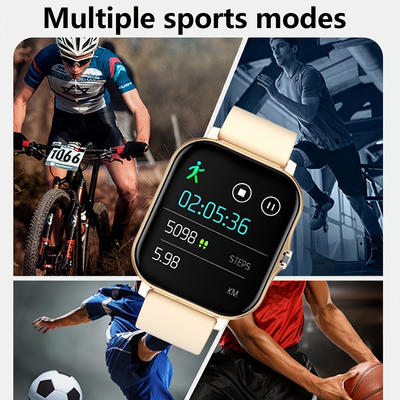 Fitness Tracker Heart Rate Blood Pressure Waterproof Smart Watch. Raee Industries