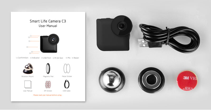 Mini, portable home or outdoor security camera. Raee-Industries.