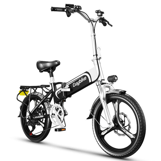 Folded Electric Bike for Adults - A 20" Ebike with a powerful 500W motor, Shimano 7-speed gearing, and a Samsung 48V 10.4Ah Battery. Stylish and gender-inclusive design, capable of reaching speeds up to 21MPH with a range of 43 miles on a single charge. Convenient folding feature for easy storage and transport.