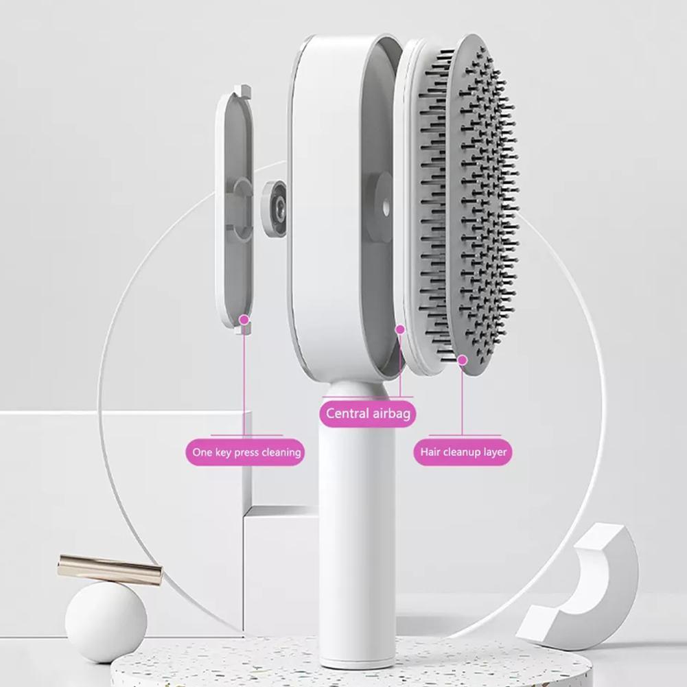 Self Cleaning Hair Brush For Women Massage Scalp Promote Blood Circulation Anti Hair Loss 3D Hair Growth Comb Hairbrush Self-Cleaning Hair Brush   3D Air Cushion Massager Brush   Airbag Massage Comb