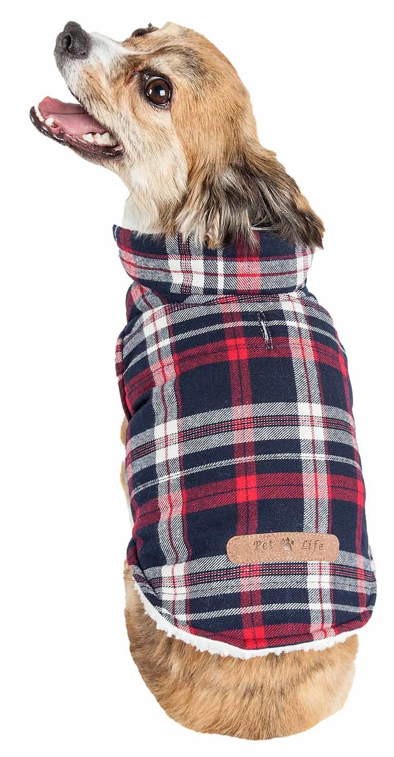 Pet Life 'Puddler' Classical Plaided Insulated Dog Coat Jacket